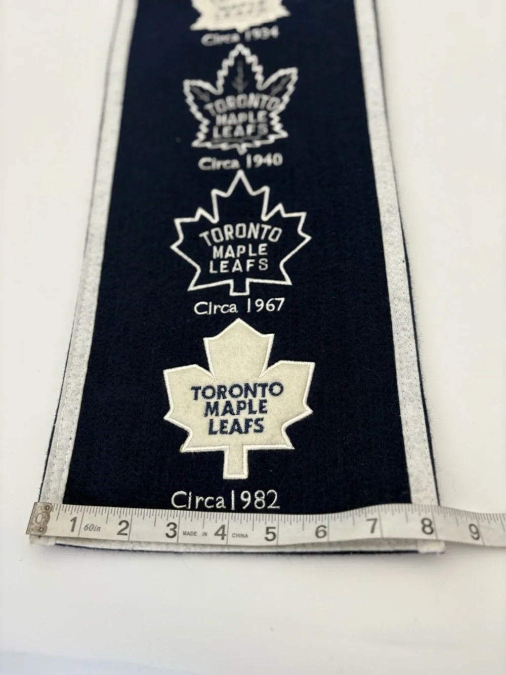 NHL Toronto Maple Leafs Wool Blend Logo Banner - Navy & White